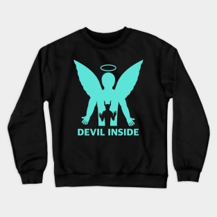 Devil Inside blue Crewneck Sweatshirt